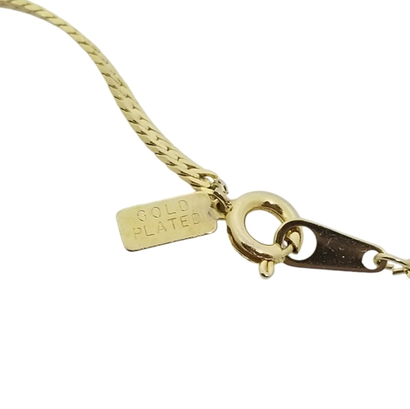 GOLDPLATED LADIES HERRINGBONE CHAIN TENNIS BRACELET - Picture 5 of 5